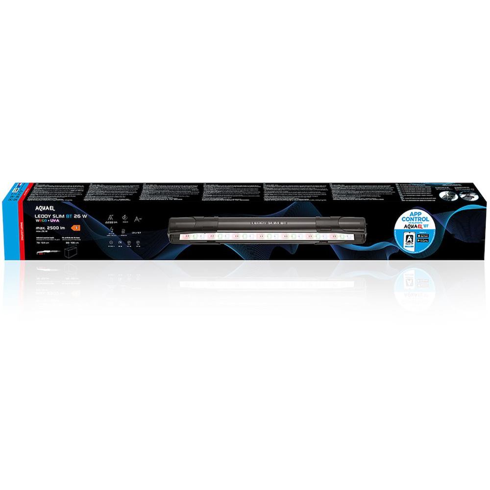 Aquael Leddy Slim BT 760 26W Czarna Lampa LED WRGB+UV do Akwarium 80-100cm
